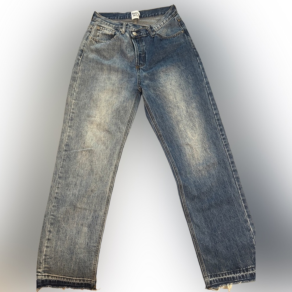 Princess Polly Straight Leg Blue Jeans